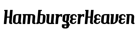 HamburgerHeaven Font Image