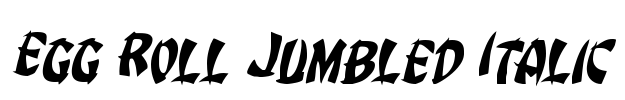 Egg Roll Jumbled Italic Font Image