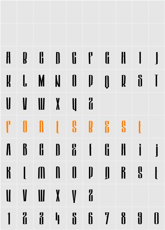 Hektor Bold Character Map