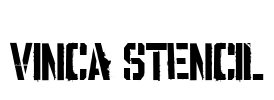 VINCA STENCIL Font Image