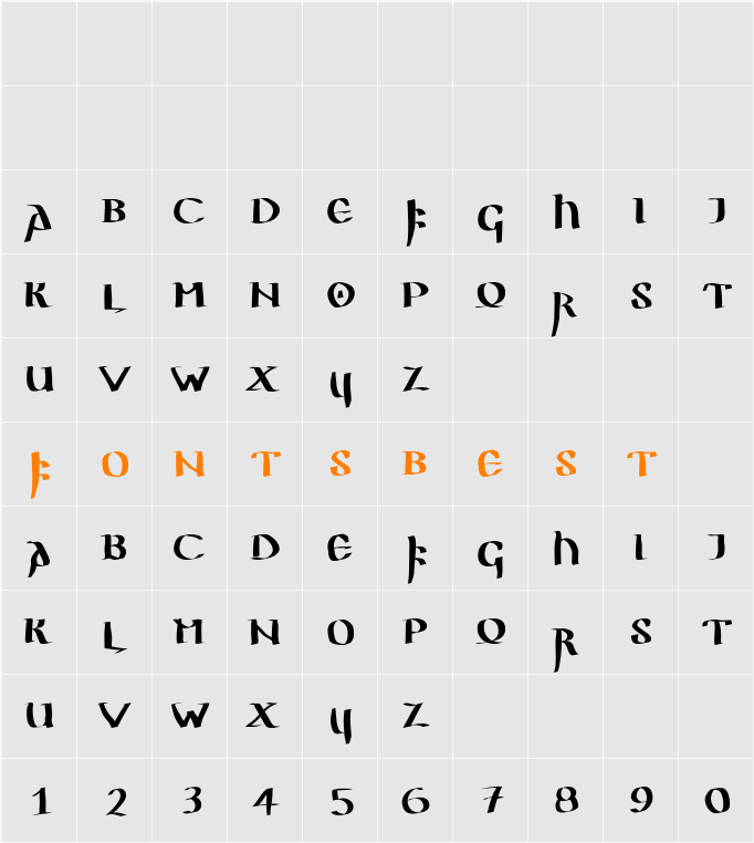 GGothiqueMK Character Map