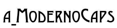 a_ModernoCaps Font Image