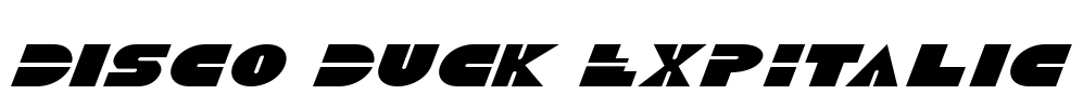 Disco Duck ExpItalic Font Image