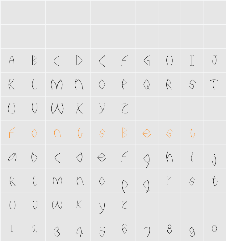 TITANIUM Character Map