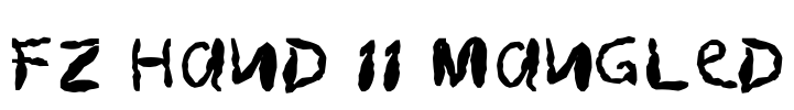 FZ HAND 11 MANGLED Font Image