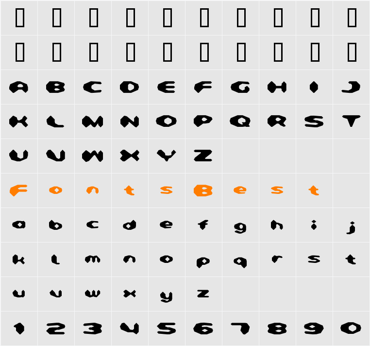 Detonator Character Map