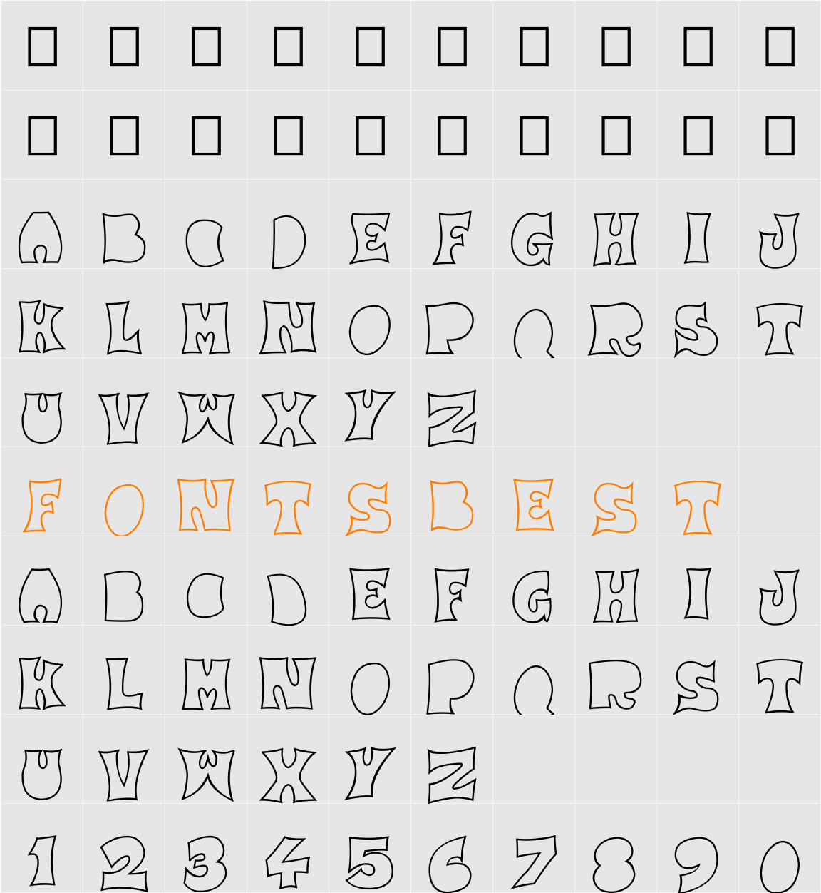 Strawberry Fields Empty Character Map