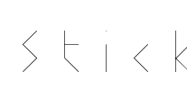 Stick Font Image