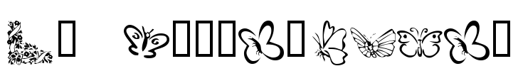 KR Butterflies Font Image