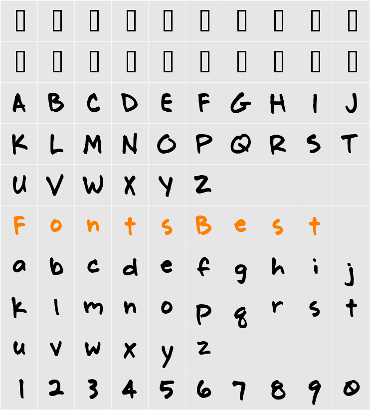LD Note Pad Character Map