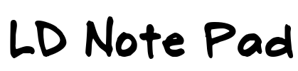 LD Note Pad Font Image