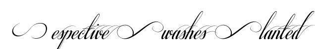 Respective Swashes Slanted Font Image
