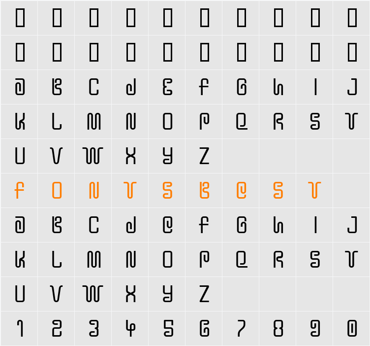 !Y2KBUG Character Map