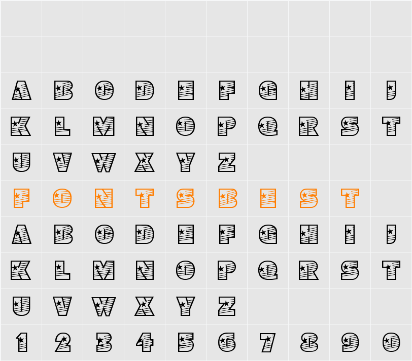 YoungStar Character Map