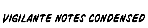 Vigilante Notes Condensed Font Image