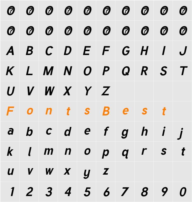 Tuffy Character Map