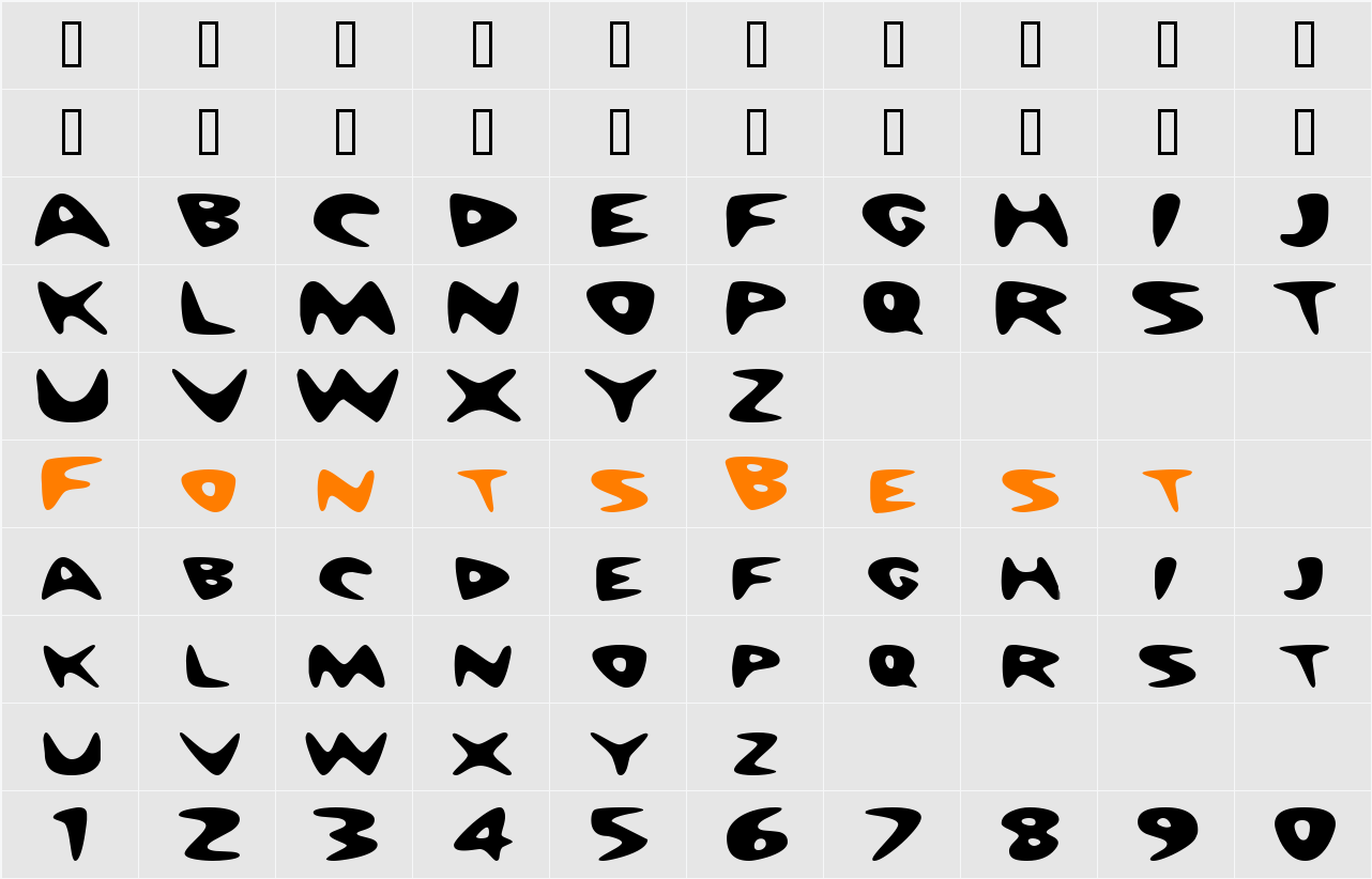NuWaveExtended Character Map