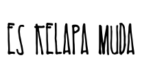 Es Kelapa Muda Font Image