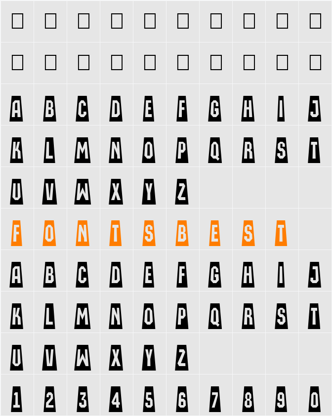 a_MachinaOrtoCmSw Character Map