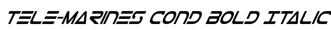 Tele-Marines Cond Bold Italic Font Image