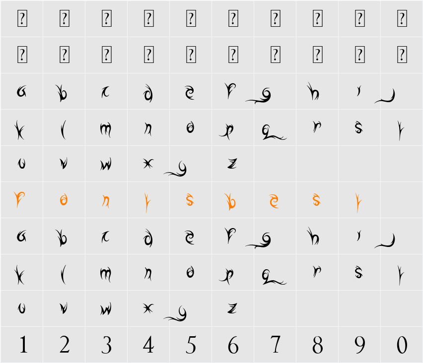 Highway to Hell Character Map