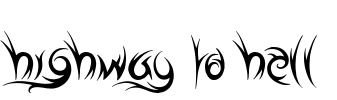 Highway to Hell Font Image