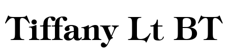 Tiffany Lt BT Font Image