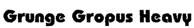 Grunge Gropus Heavy Font Image