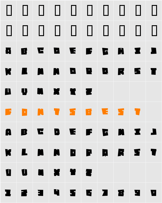 Quirtly Character Map