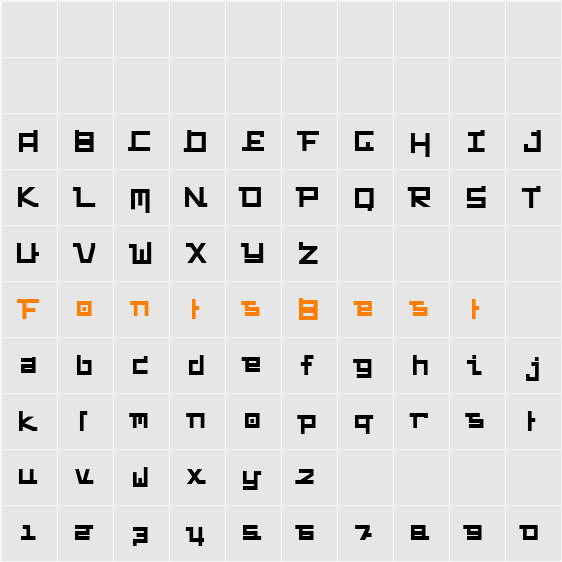 FUNKY CHUNKY Character Map