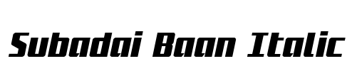 Subadai Baan Italic Font Image