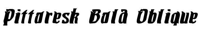 Pittoresk Bold Oblique Font Image