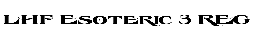 LHF Esoteric 3 REG Font Image