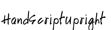 HandScriptUpright Font Image