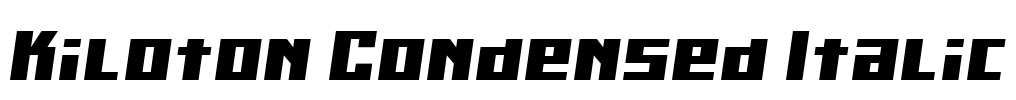 Kiloton Condensed Italic