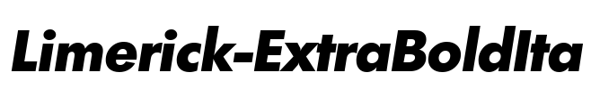 Limerick-ExtraBoldIta Font Image