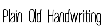 Plain Old Handwriting