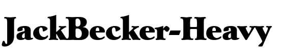 JackBecker-Heavy Font Image