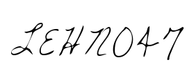 LEHN047 Font Image