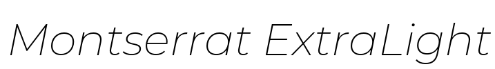 Montserrat ExtraLight Font Image