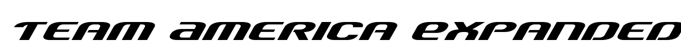 Team America Expanded Font Image