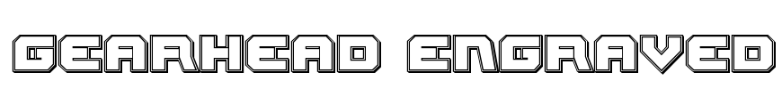 Gearhead Engraved Font Image