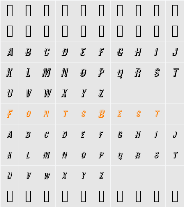 ValdivaFacetsSCapsSSK Character Map