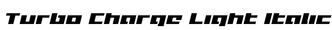 Turbo Charge Light Italic