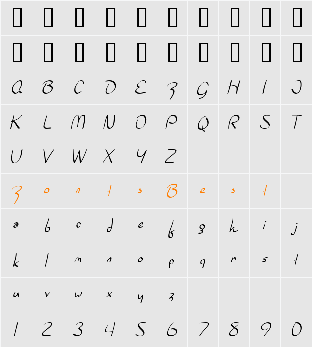 JI-Shinny Character Map