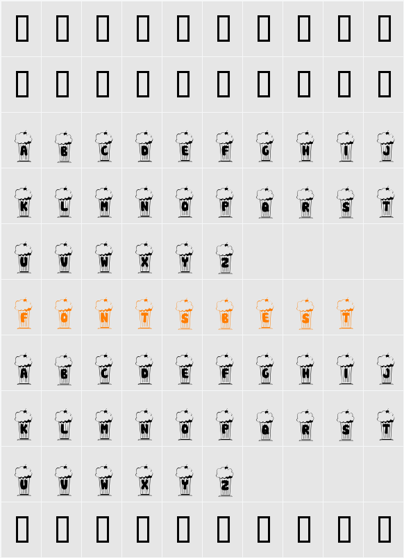 KR Shake Character Map