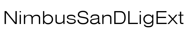 NimbusSanDLigExt Font Image