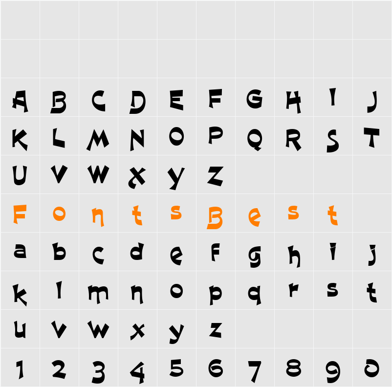 HardyHarHarNF Character Map