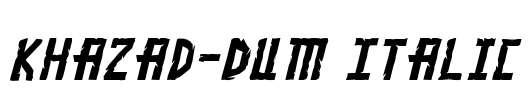 Khazad-Dum Italic
