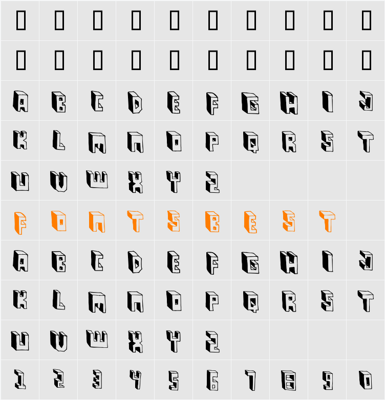 Pastas Character Map